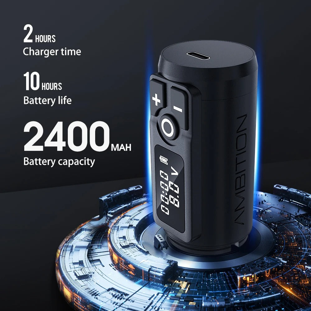Ambition Soldier Wireless Tattoo Kit 40pcs Mixed Cartridges