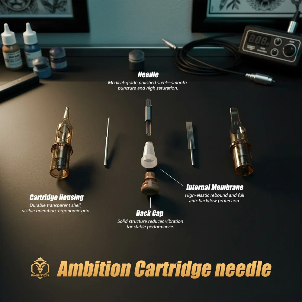 Ambition Premium Tattoo Cartridges Needles 50Pcs