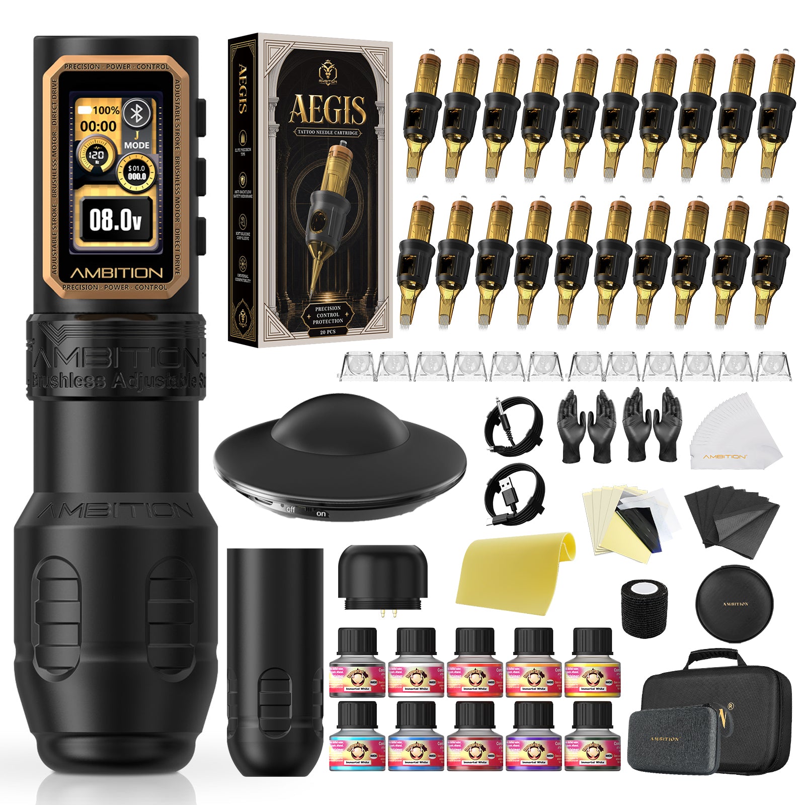 Ambition Epoch Max Professional Wireless Tattoo Machine Kit