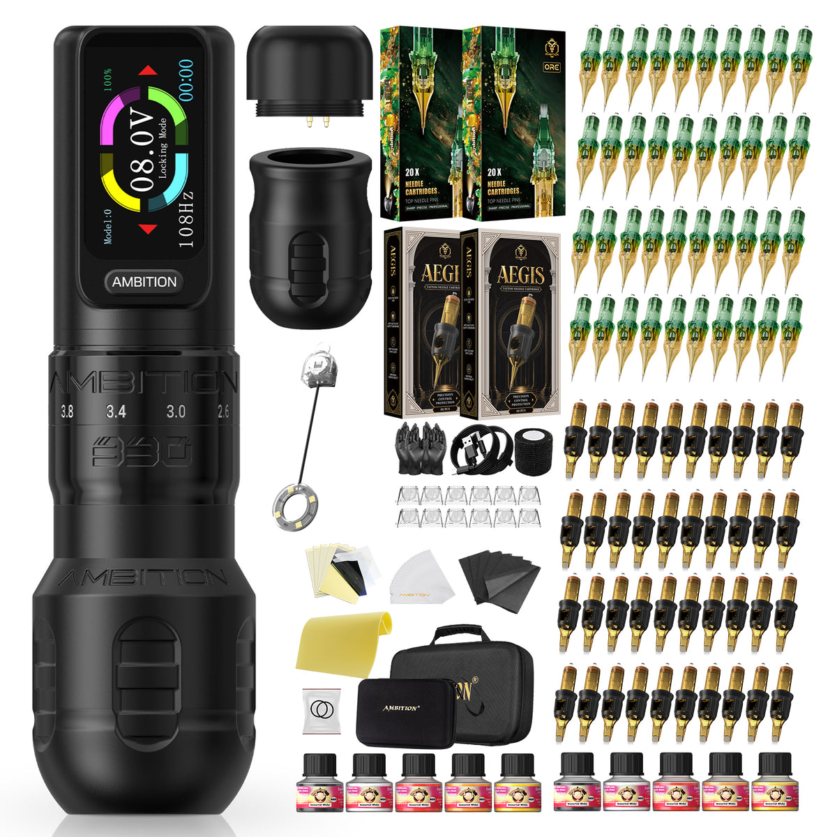 Ambition Seher Plus Wireless Tattoo Machine Kit