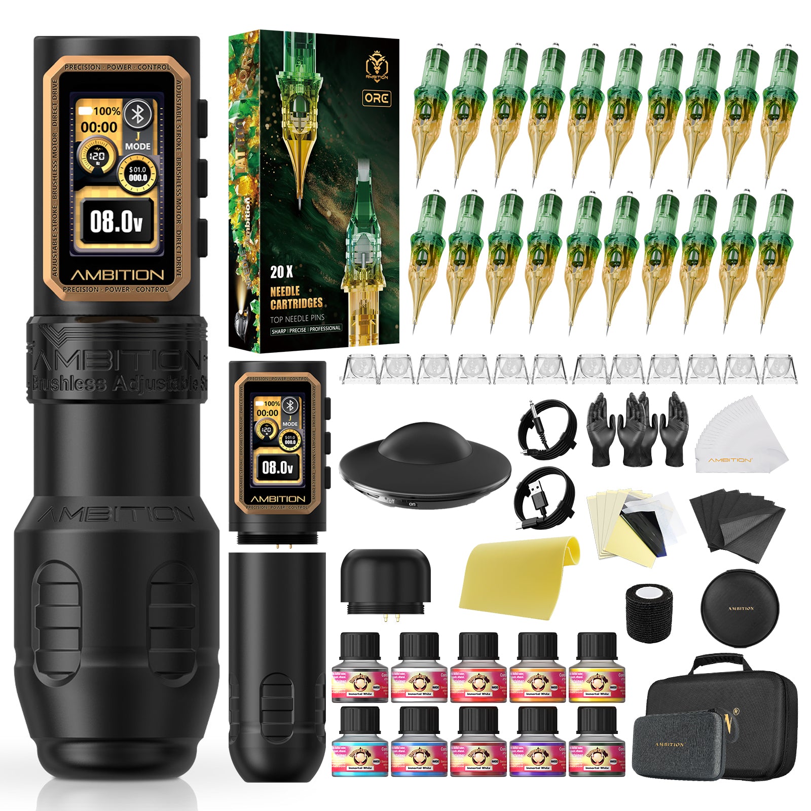 Ambition Epoch Max Professional Wireless Tattoo Machine Kit