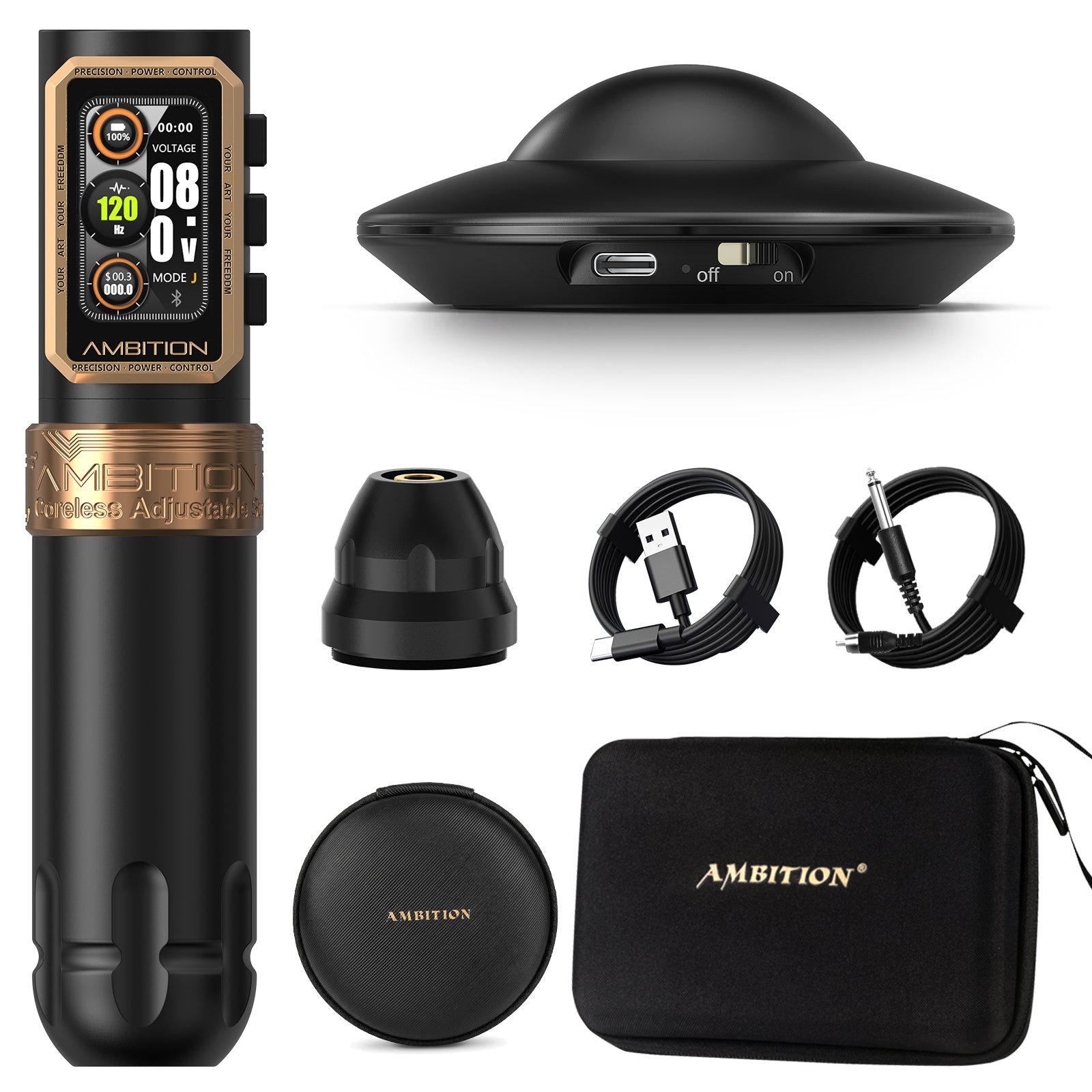 Ambition Epoch Wireless Tattoo Machine Coreless Motor