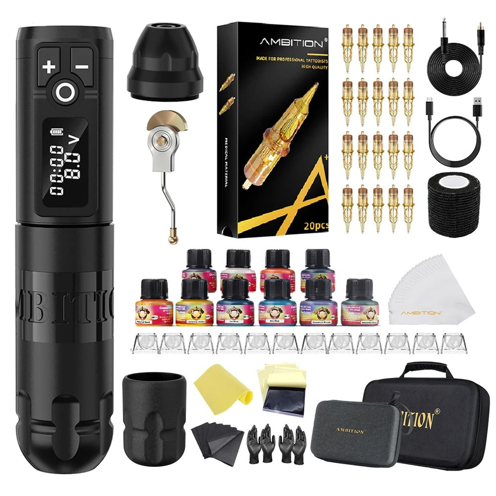 Ambition Soldier Wireless Tattoo Kit With Ink