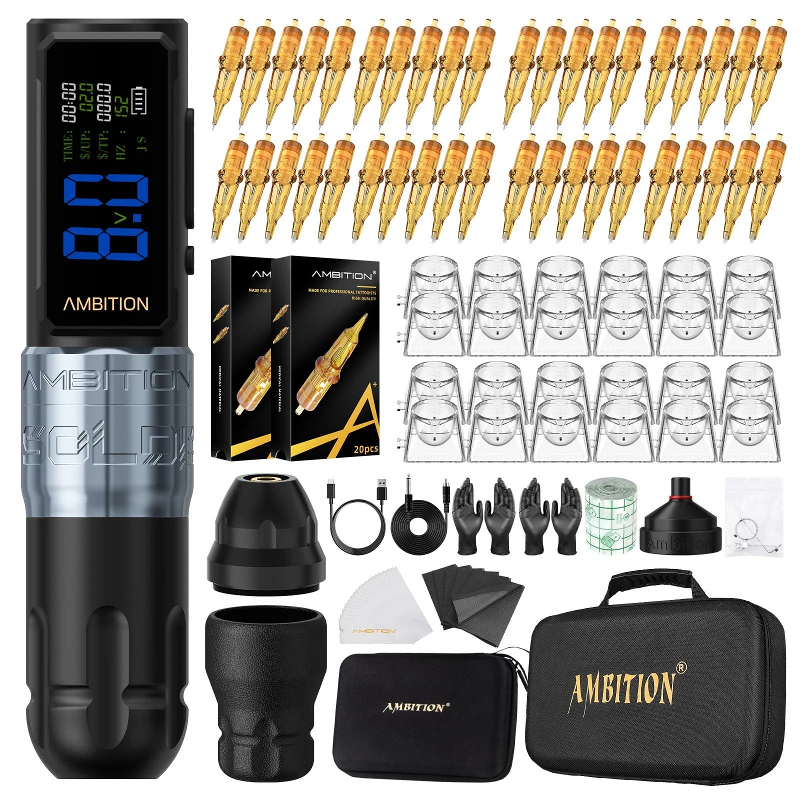 Ambition Soldier270S Wireless Tattoo Machine Kit