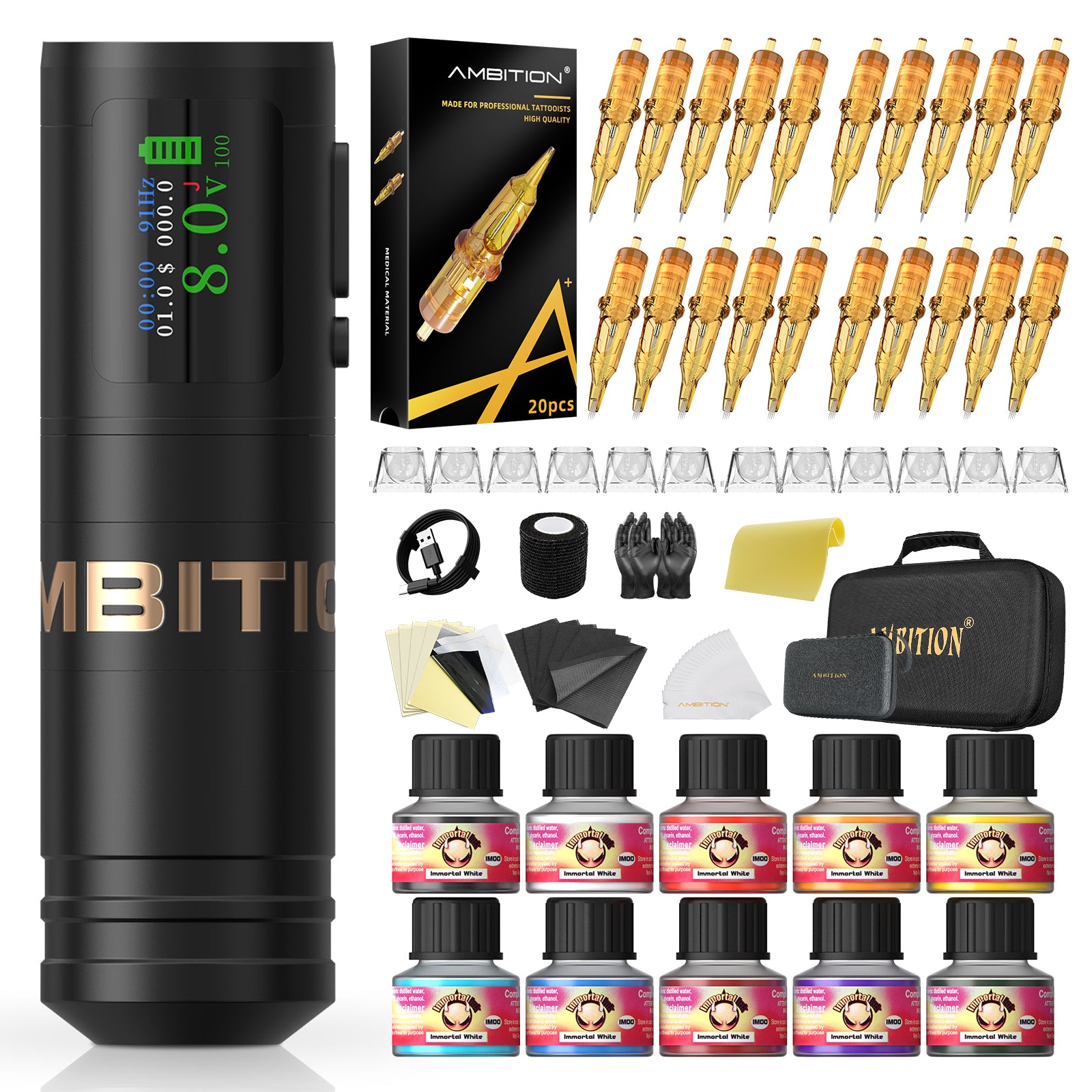 Ambition Ninja Ultra 2026 Wireless Tattoo Machine Kit