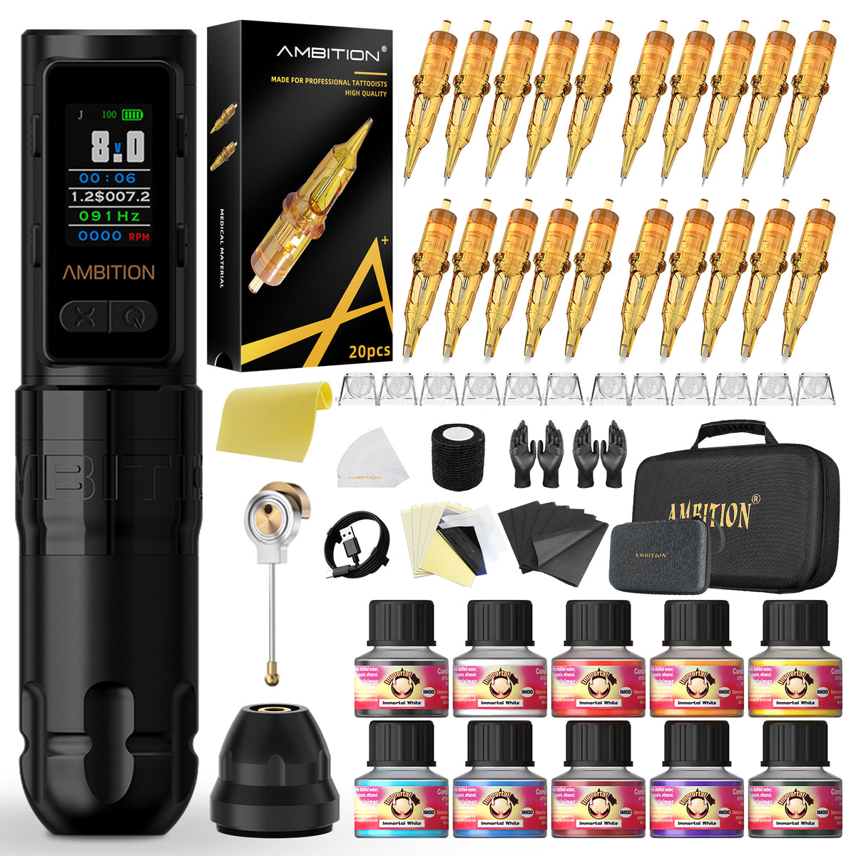 Ambition Soldier Max Complete Tattoo Machine Kit