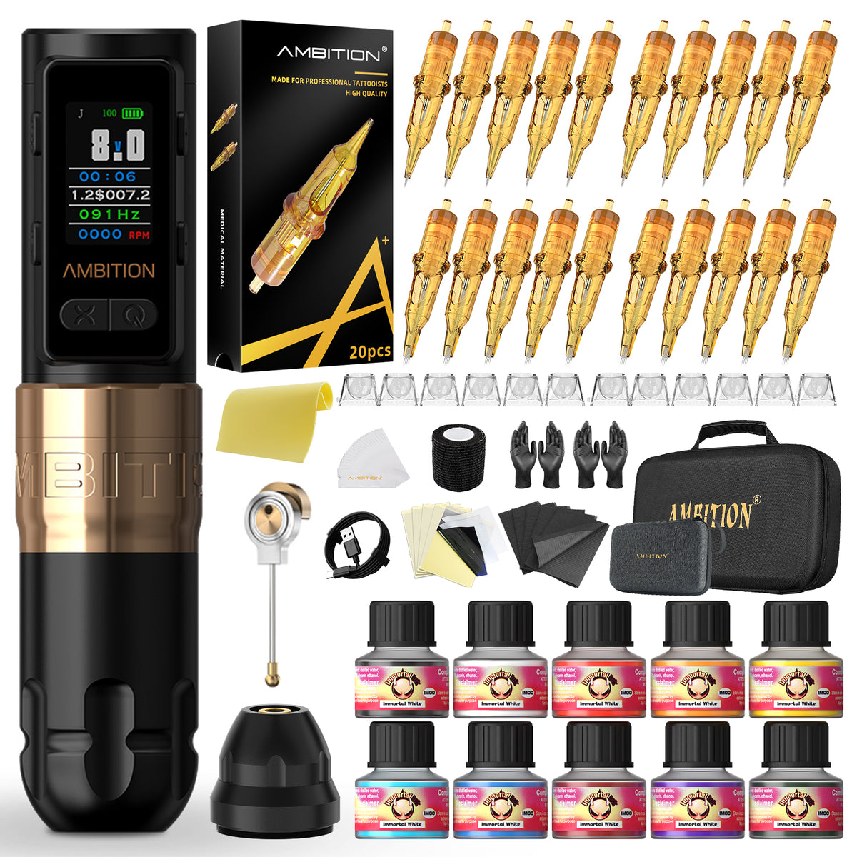 Ambition Soldier Max Complete Tattoo Machine Kit
