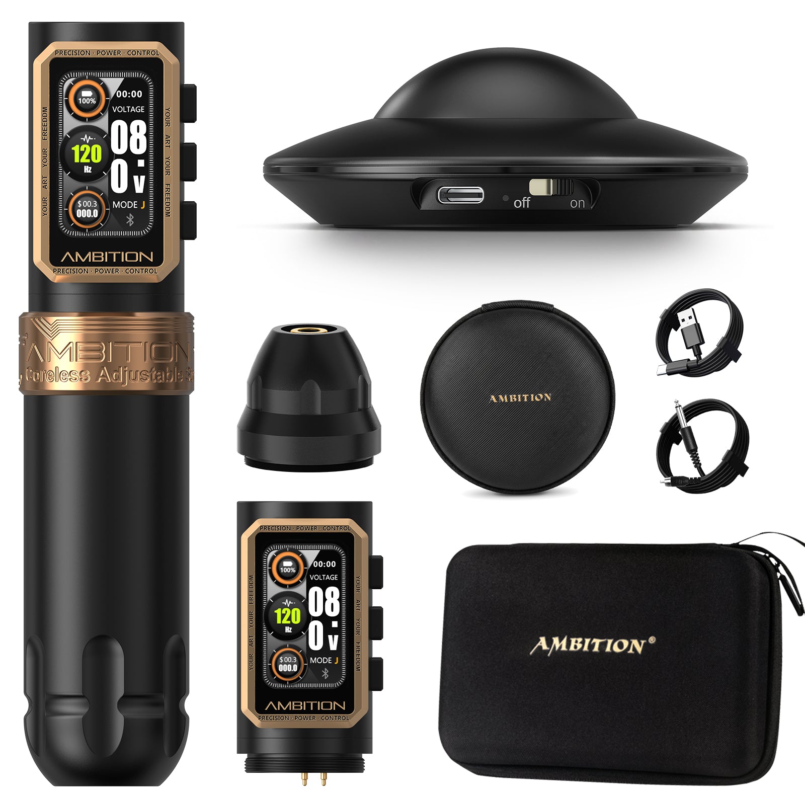 Ambition Epoch Wireless Tattoo Machine Coreless Motor
