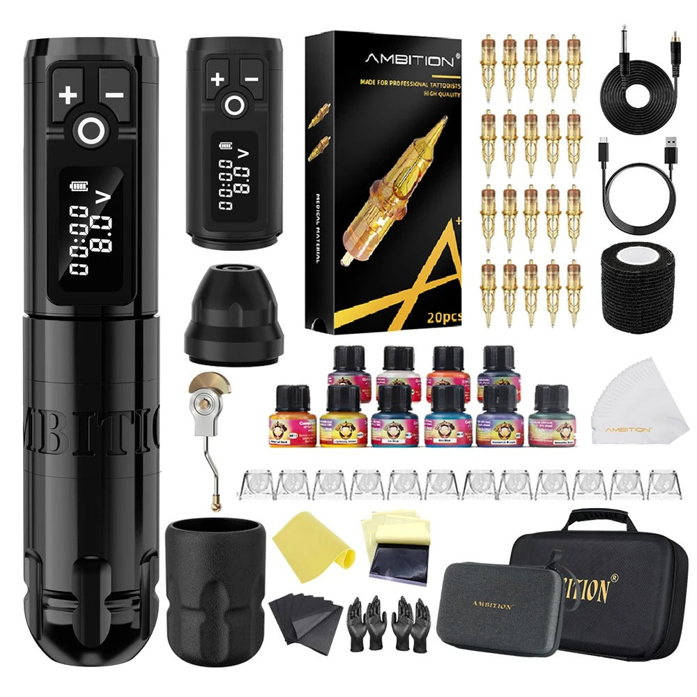 Ambition Soldier Wireless Tattoo Kit With Ink