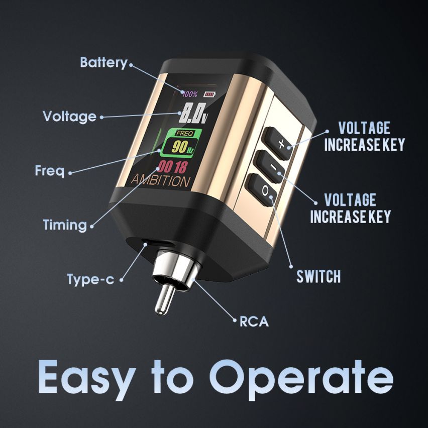 Ambition Korall Mini RCA Tattoo Power Supply