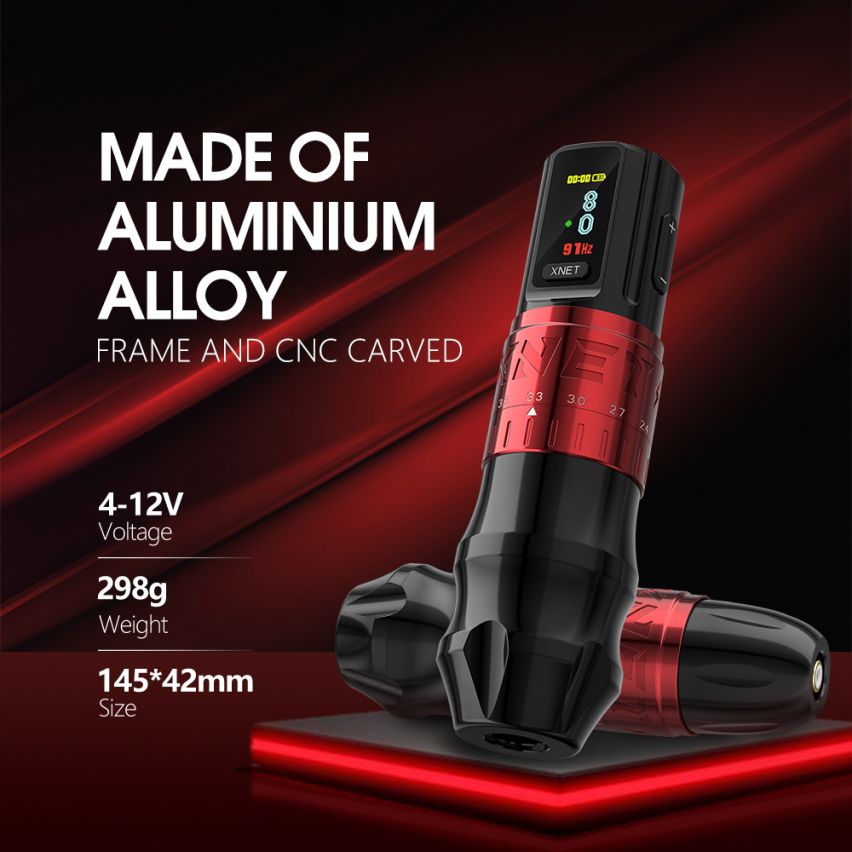 Xnet Bestia Adjustable Stroke Wireless Tattoo Machine Pen