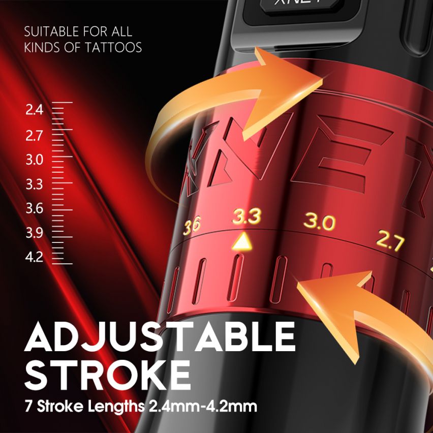 Xnet Bestia Adjustable Stroke Wireless Tattoo Machine Pen