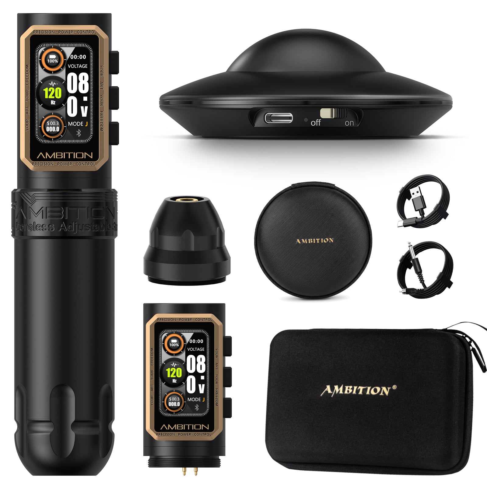 Ambition Epoch Wireless Tattoo Machine Coreless Motor