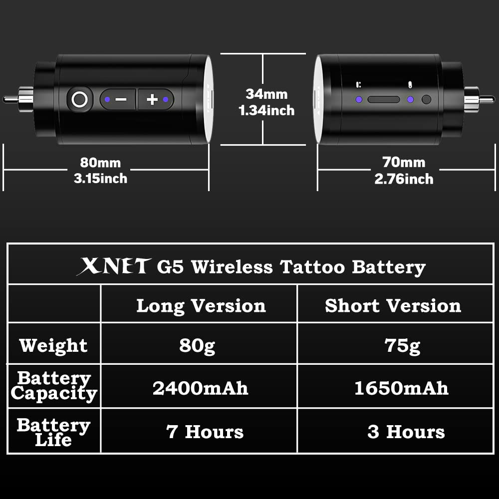 Ambition Portable Wireless Tattoo Battery Power Supply with LED Digital Display