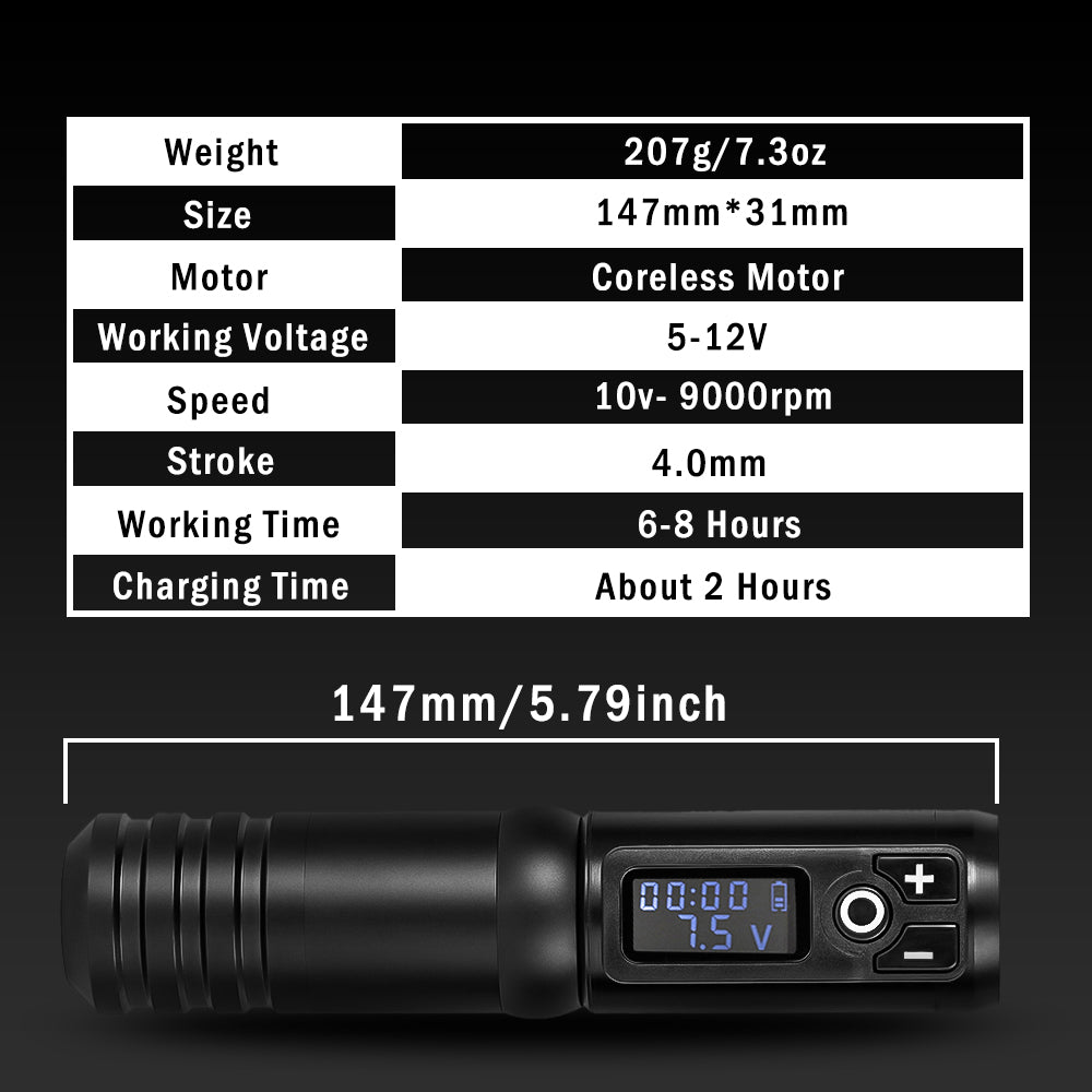 Ambition Flash Wireless Tattoo machine Pen 1950mAh Lithium Battery