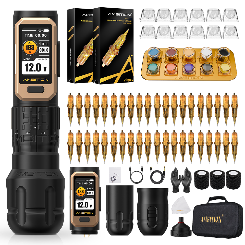 Ambition Soldier Pro 520 Wireless Tattoo Machine Kit