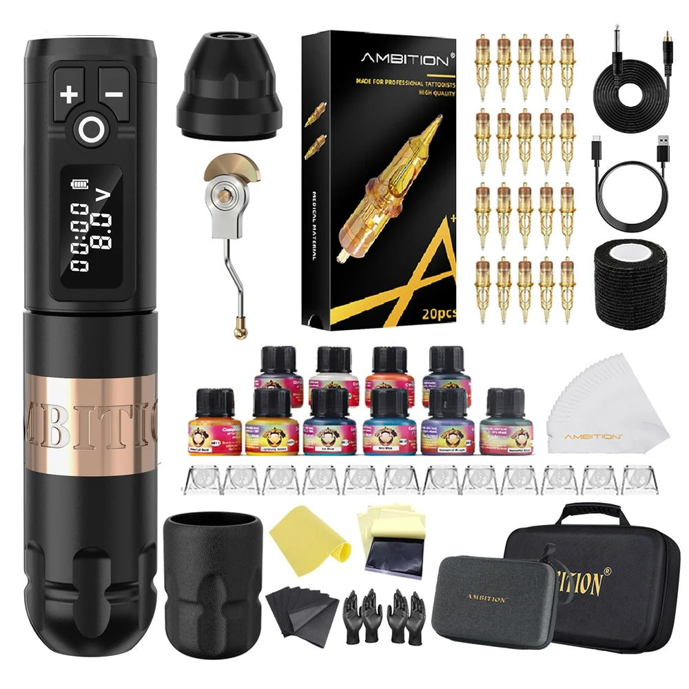 Ambition Soldier Wireless Tattoo Kit With Ink