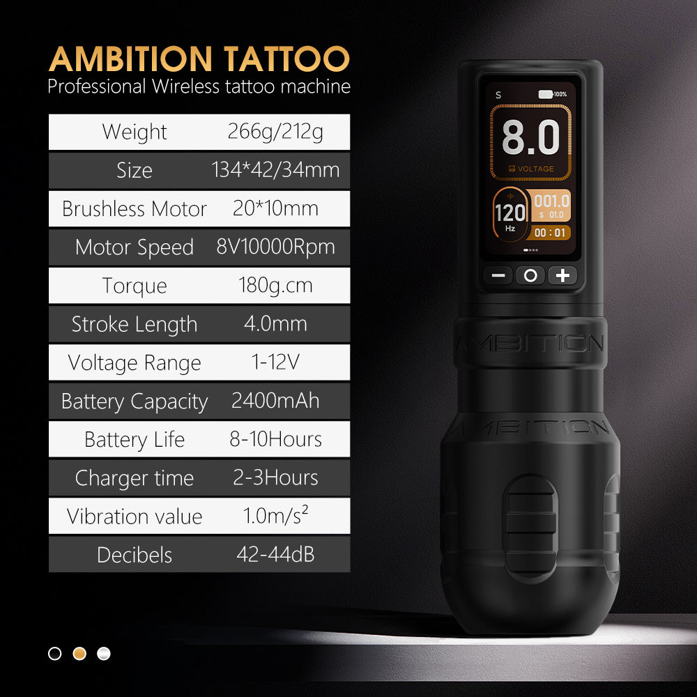Ambition Torden Max Wireless Tattoo Machine 4.0+3.5mm