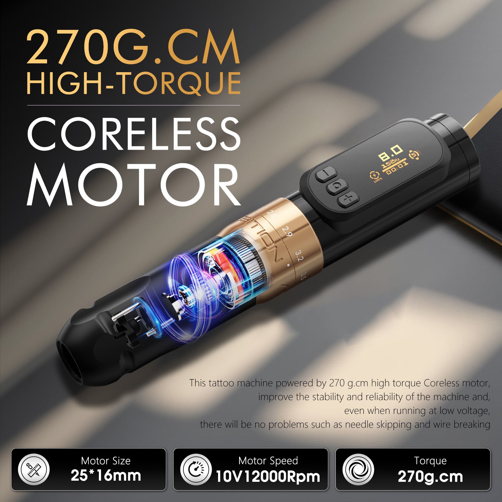 Ambition Sally 270 Wireless Tattoo Machine & SMP Machine