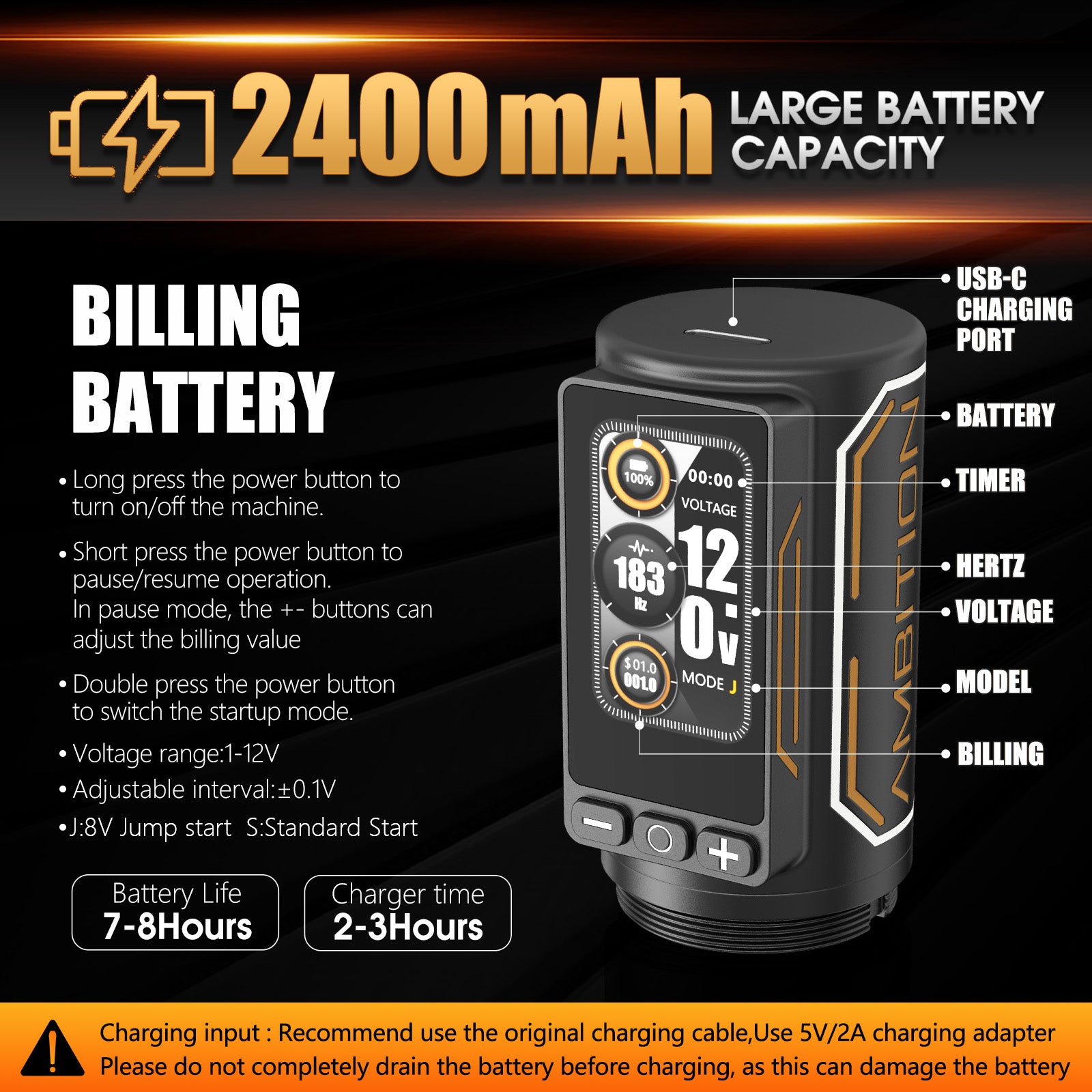 Ambition Battery For Wireless Tattoo Machine