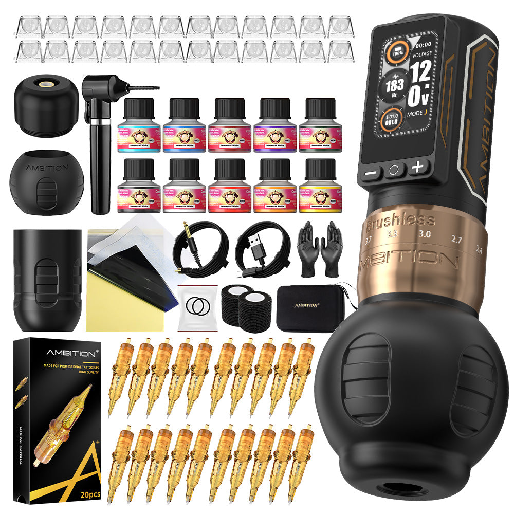 Ambition Ninja Max 280 Wireless Tattoo Machine Kit