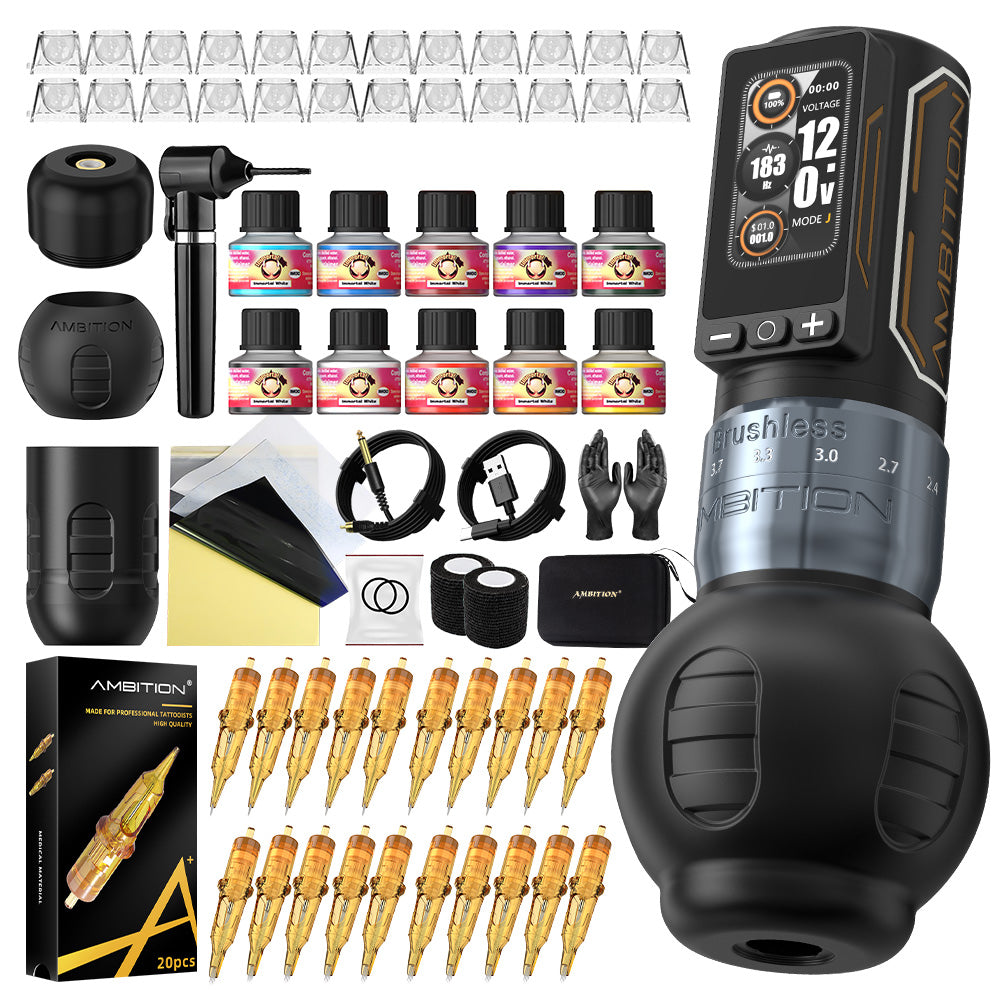 Ambition Ninja Max 280 Wireless Tattoo Machine Kit