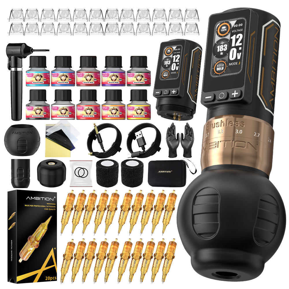 Ambition Ninja Max 280 Wireless Tattoo Machine Kit