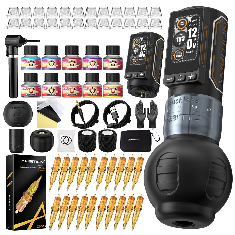 Ambition Ninja Max 280 Wireless Tattoo Machine Kit