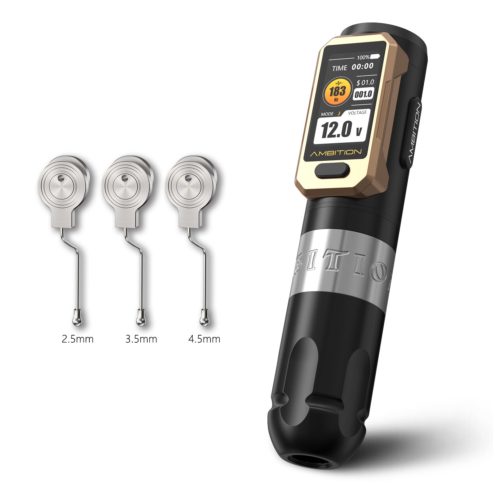 Ambition Vibe Ultra Wireless Tattoo Machine With 2.5/3.5/4.5mm Stroke