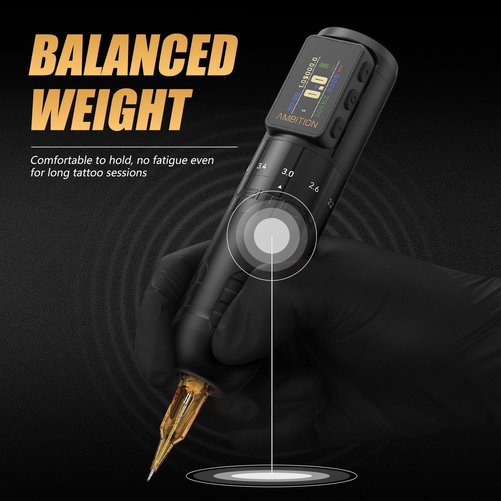 Ray's Ambition アジャスタブルストローク ワイヤレス ペン型マシン Ambition Paco 2025 Adjustable Stroke Wireless Tattoo Machine 2.2mm-4.2