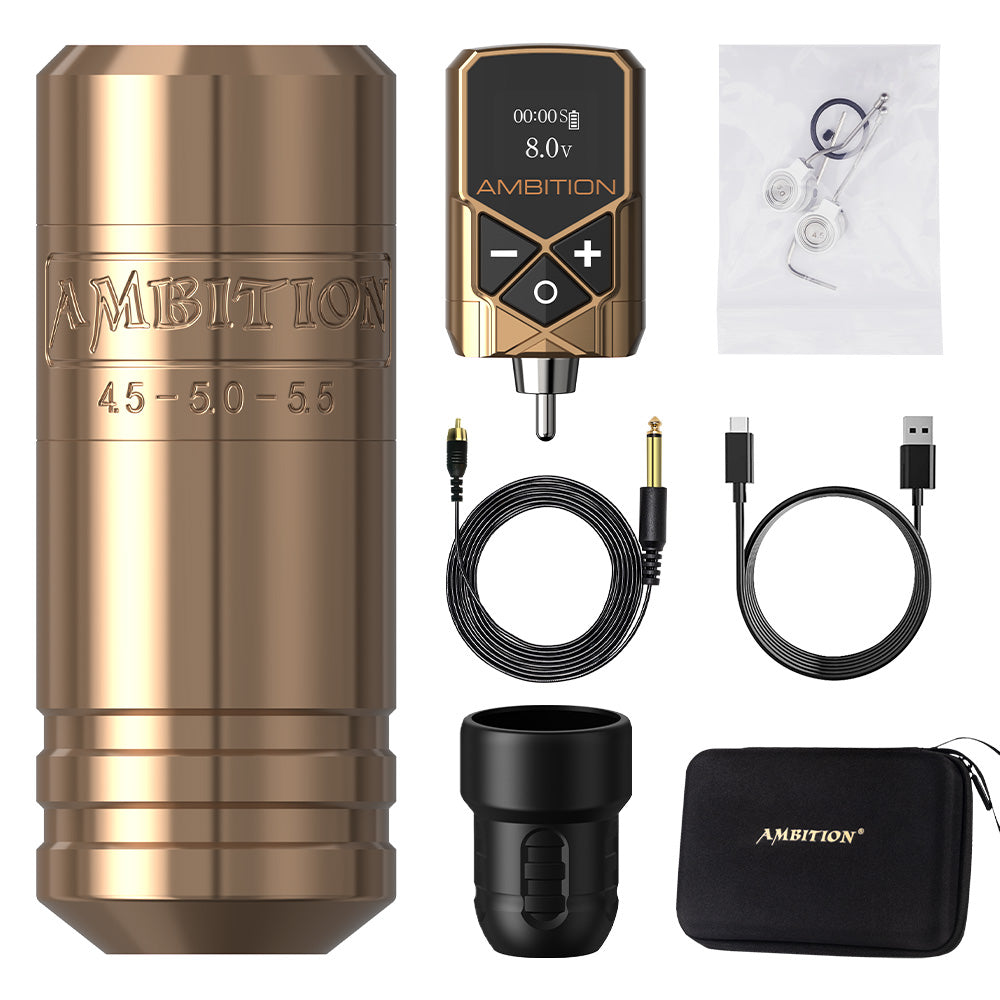 Ambition Torped 36 Stroke 4.5-5.0-5.5mm Powerful Brushless Motor Rotary Tattoo Pen