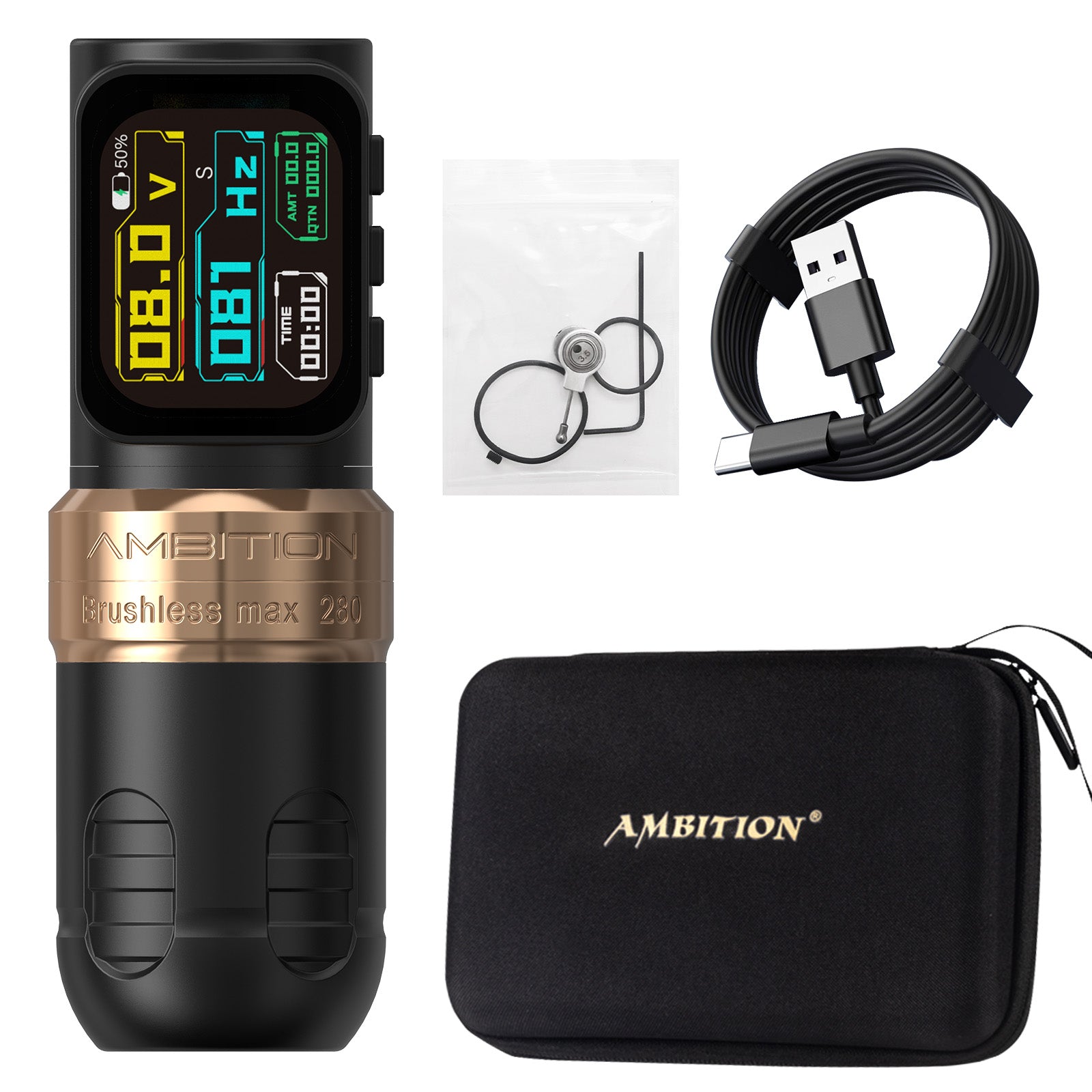 Ambition Ninja Max 280P Wireless Tattoo Machine 4.5+3.5mm