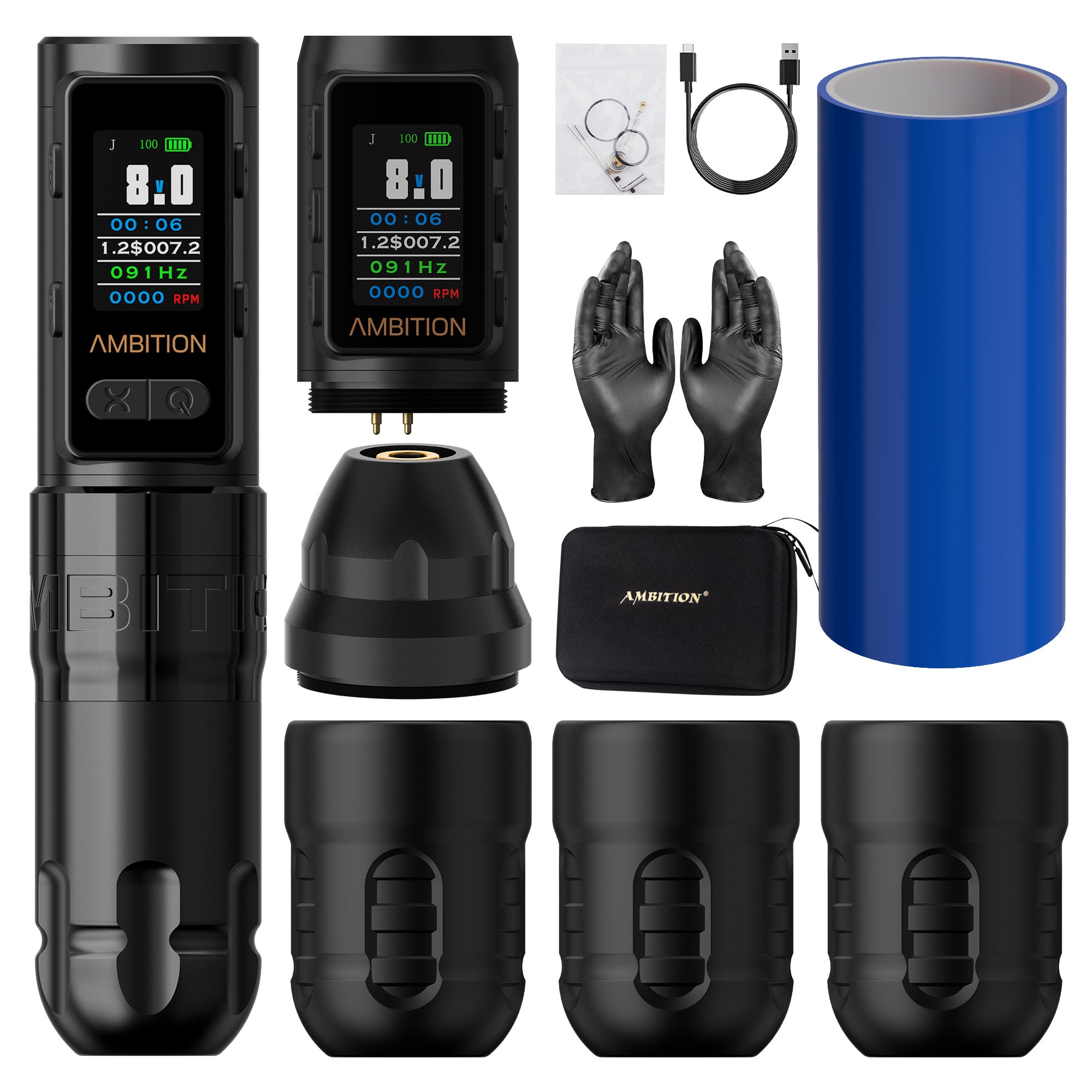 AMBITION SOLDER MAX タトゥーマシン Ambition Soldier Max Wireless Tattoo Machine Pen