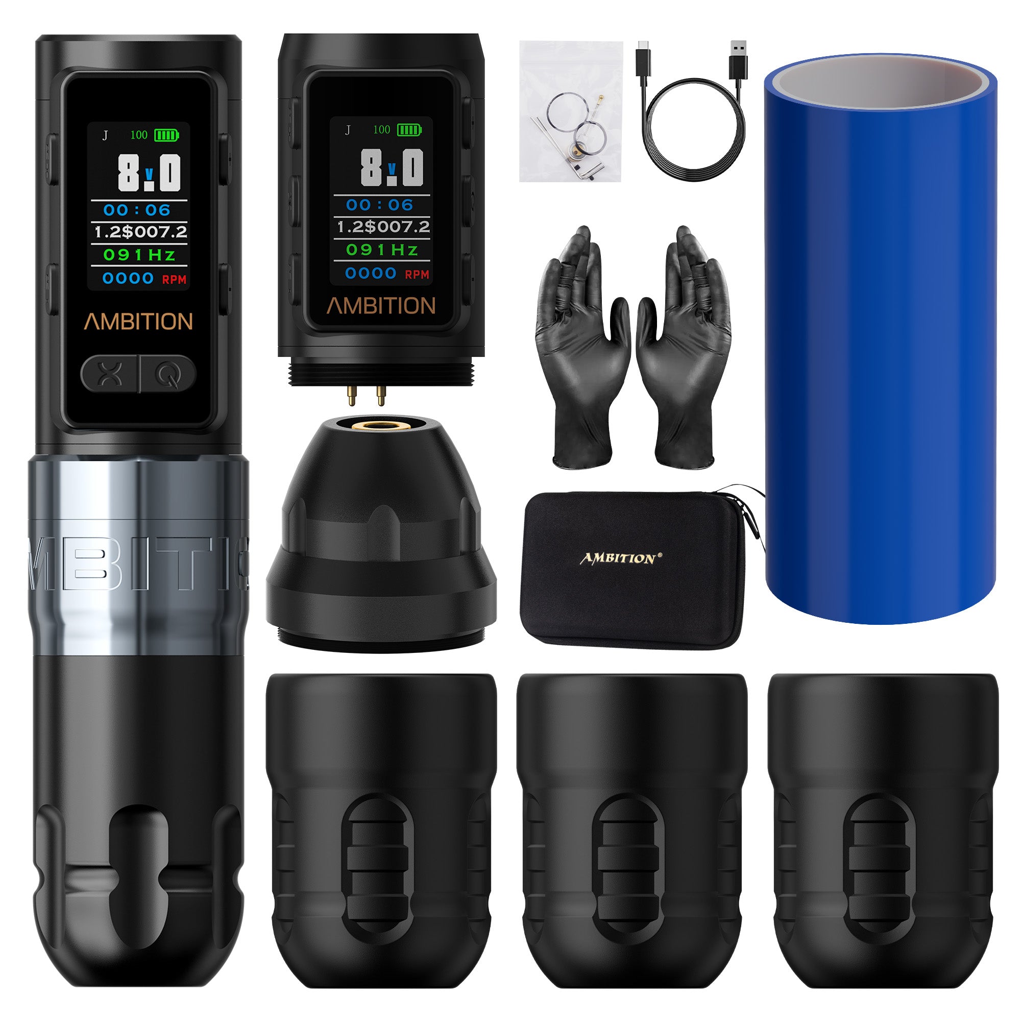 Ambition Soldier Max Wireless Tattoo Machine Pen