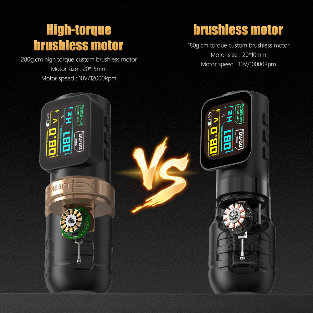 Ambition Ninja Max 280P Wireless Tattoo Machine 4.5+3.5mm