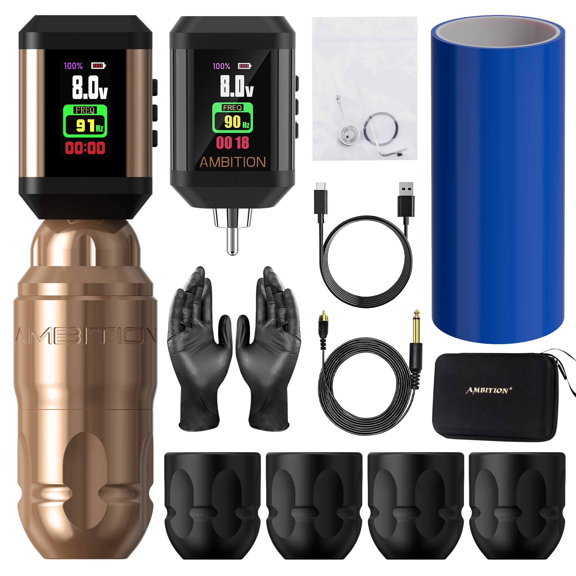 Ambition Lutin Wireless Tattoo Machine Short Pen Kit