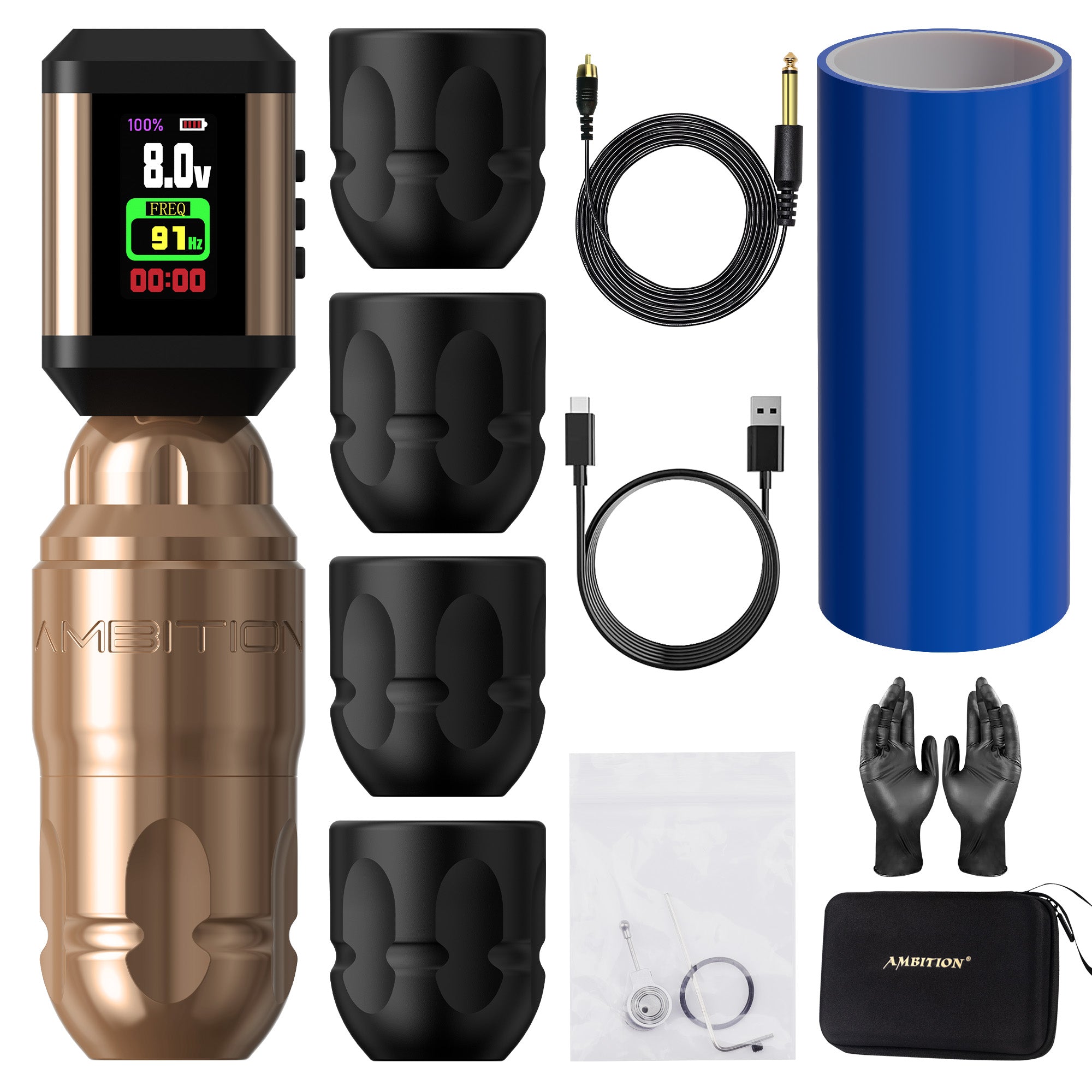 Ambition Lutin Wireless Tattoo Machine Short Pen Kit