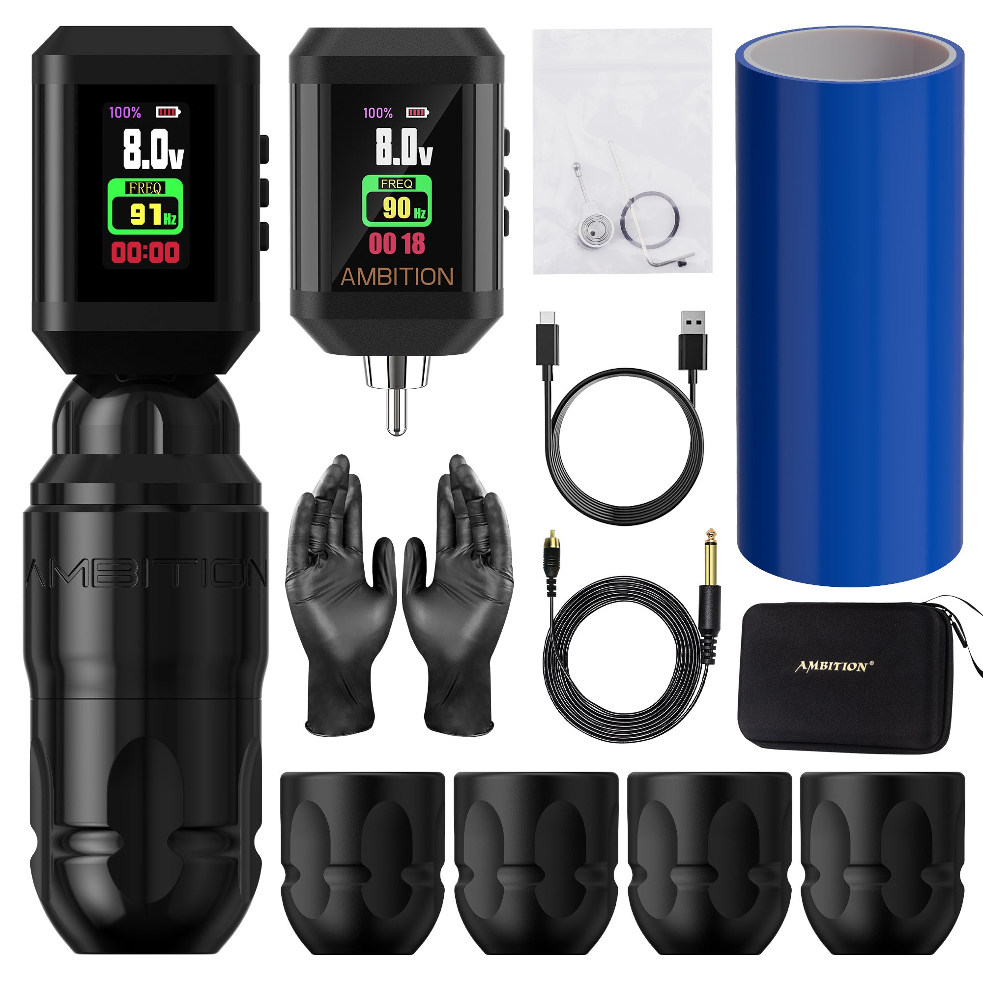 Ambition Lutin Wireless Tattoo Machine Short Pen Kit