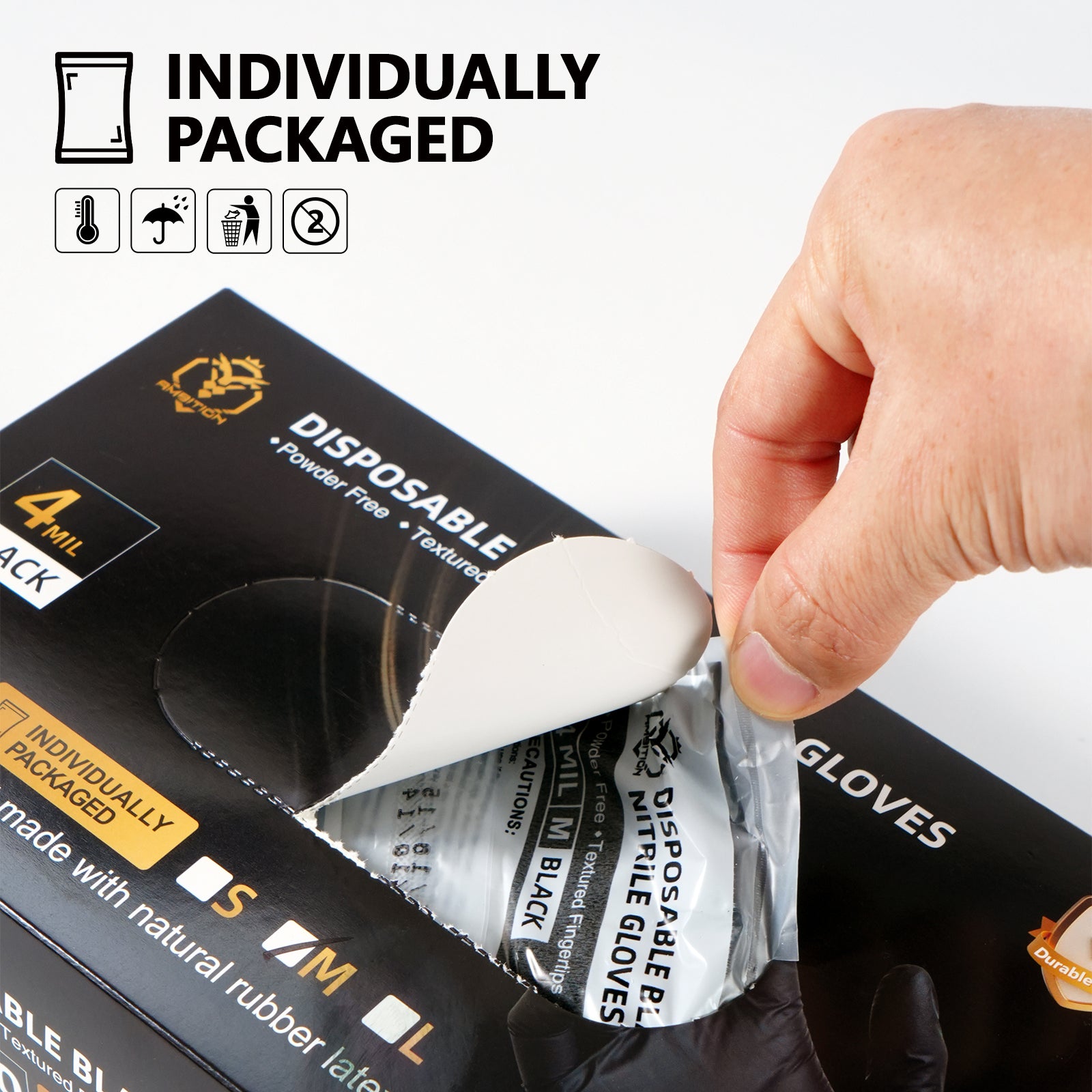 Ambition disposable gloves (60 pieces/box)