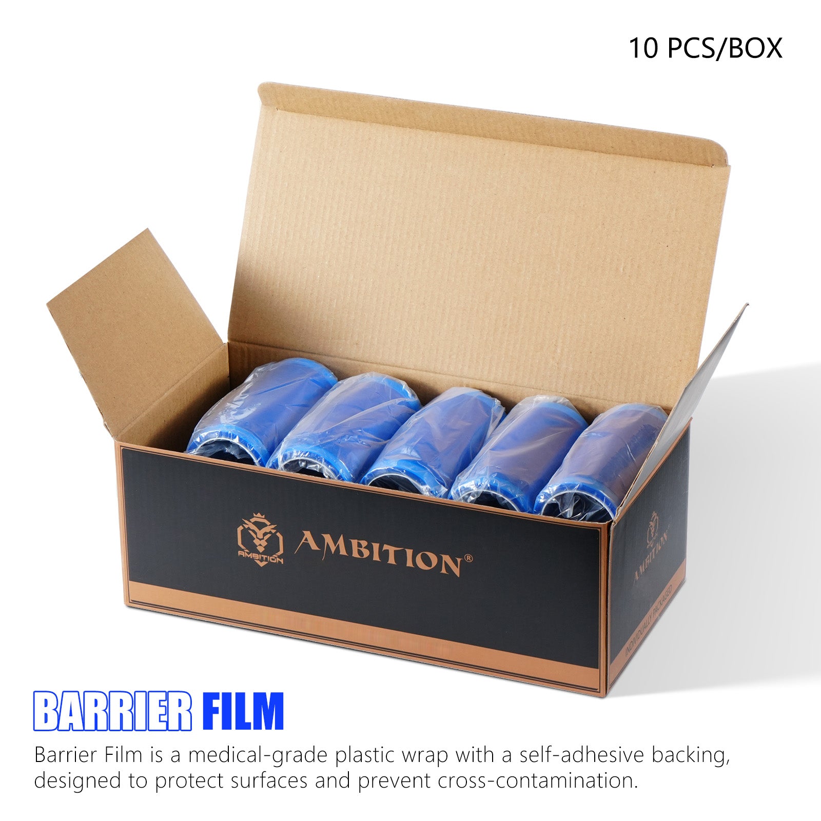 Ambition Protective Blue Film 10pcs — Stain-Resistant and Waterproof