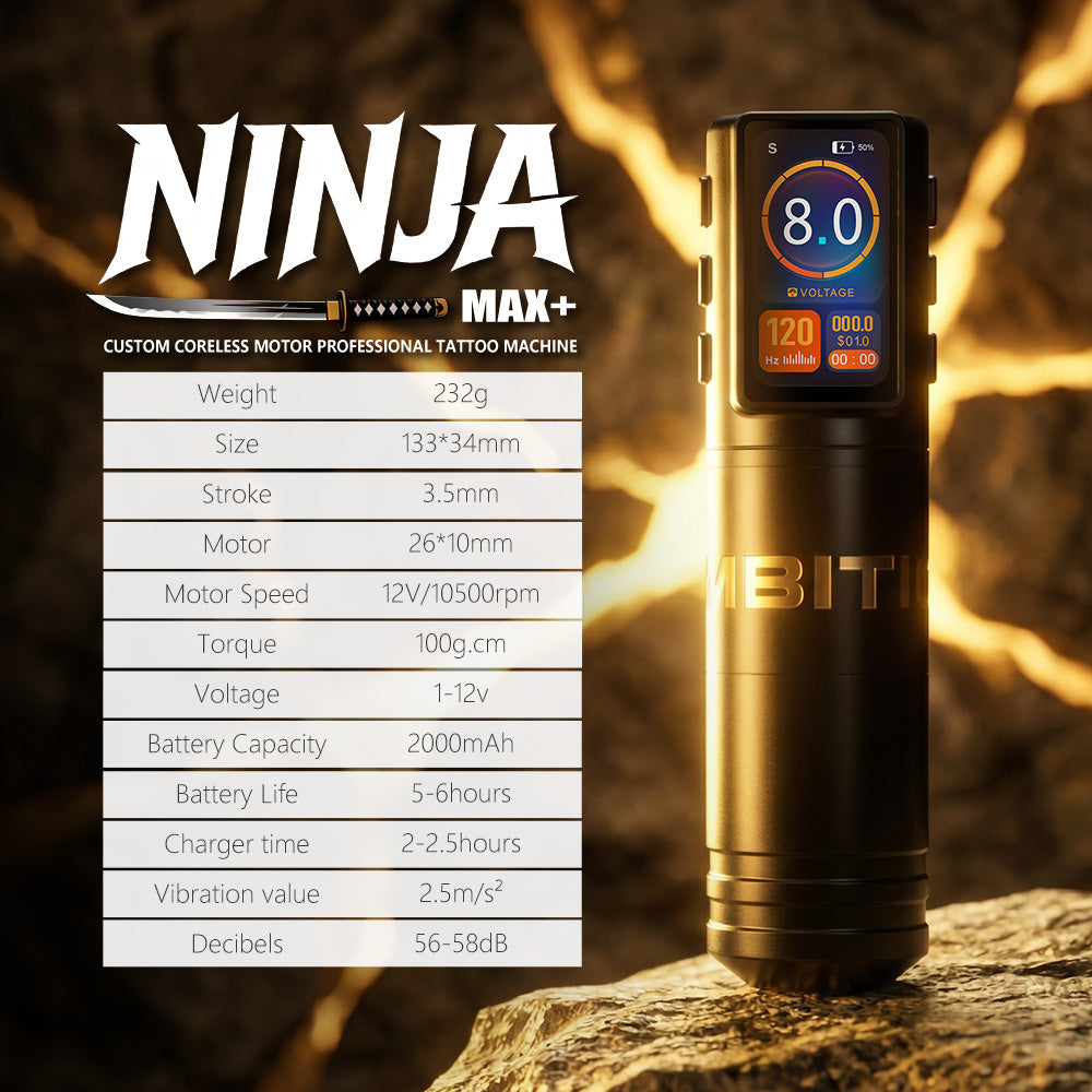 Ambition Ninja Max+ Wireless Tattoo Machine