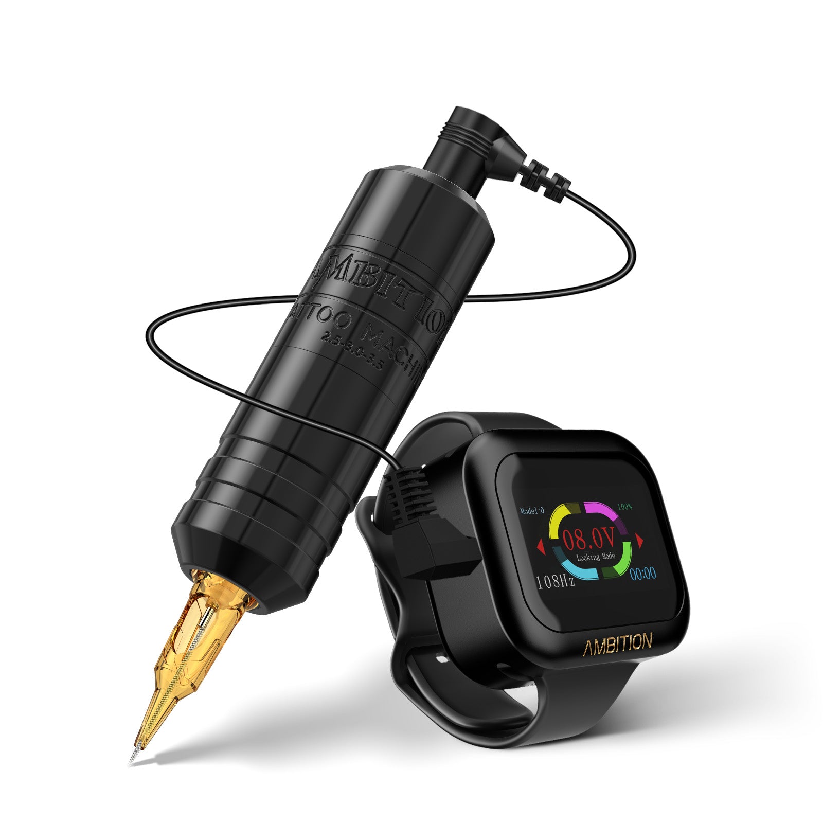 Ambition Torped Rotary Tattoo Pen + S1 Plus Touch Screen Watch Power Supply