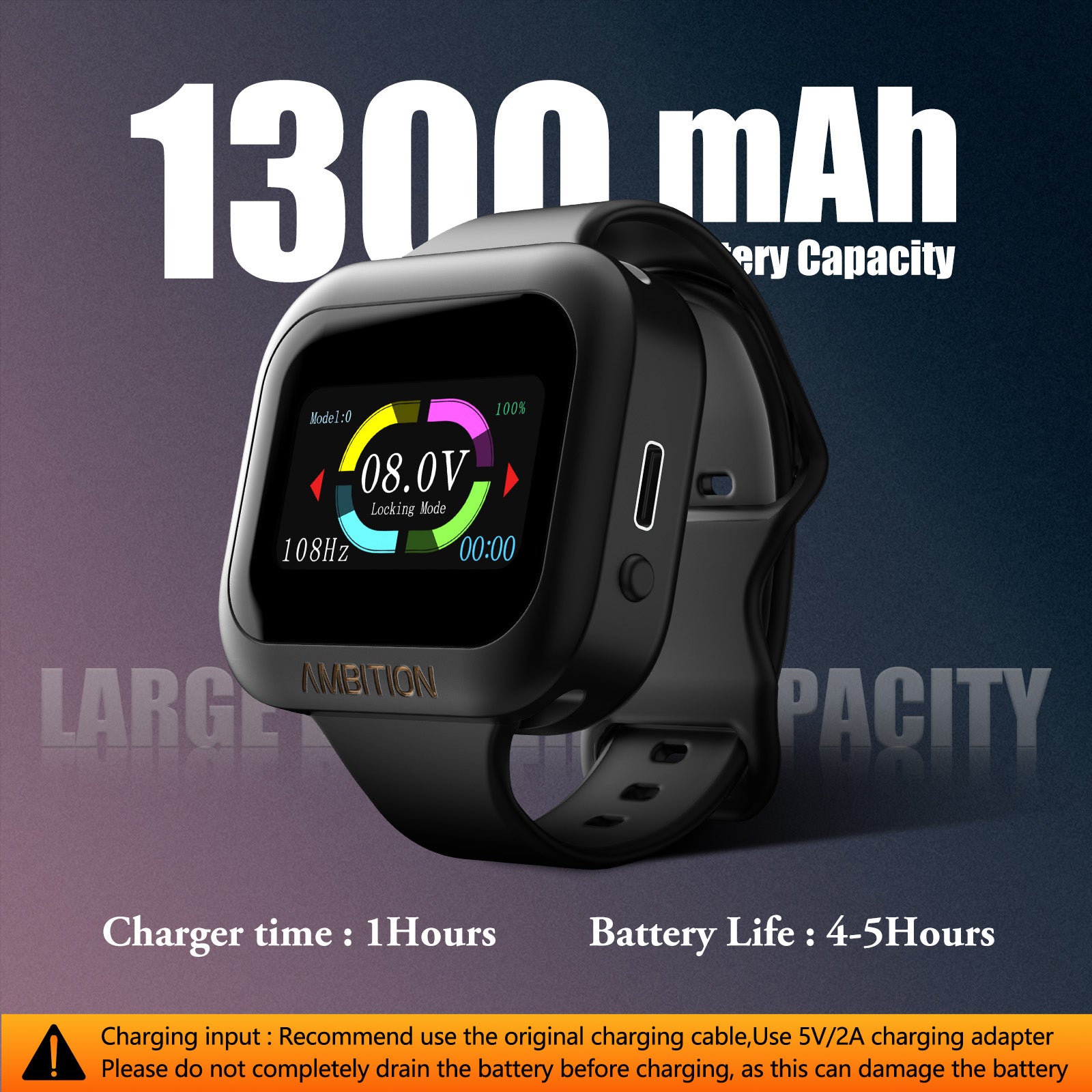 Ambition Rotary Wireless Tattoo Machine + RCA Watch-Style Power Supply