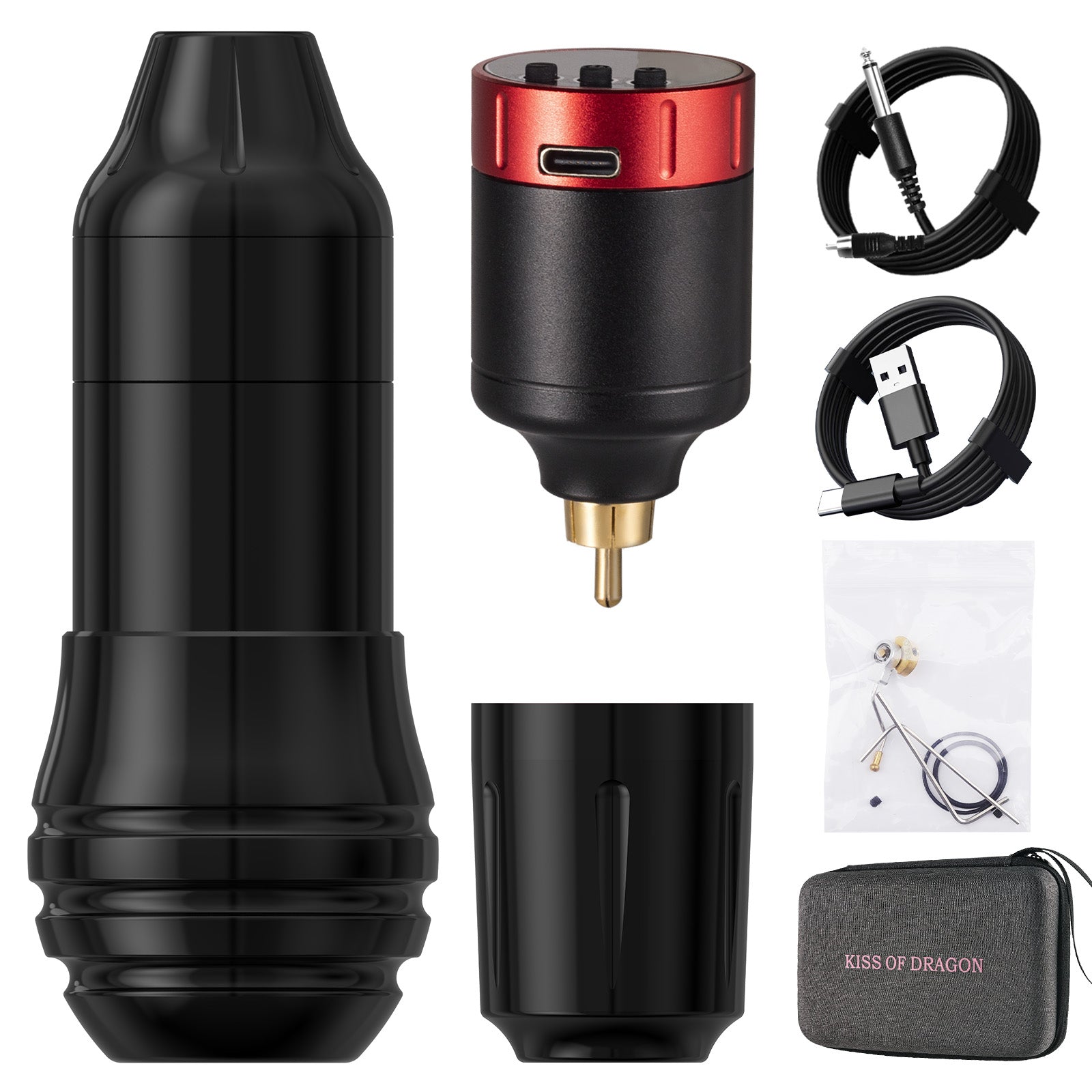Ambition Rotary Wireless Tattoo Machine + RCA Watch-Style Power Supply