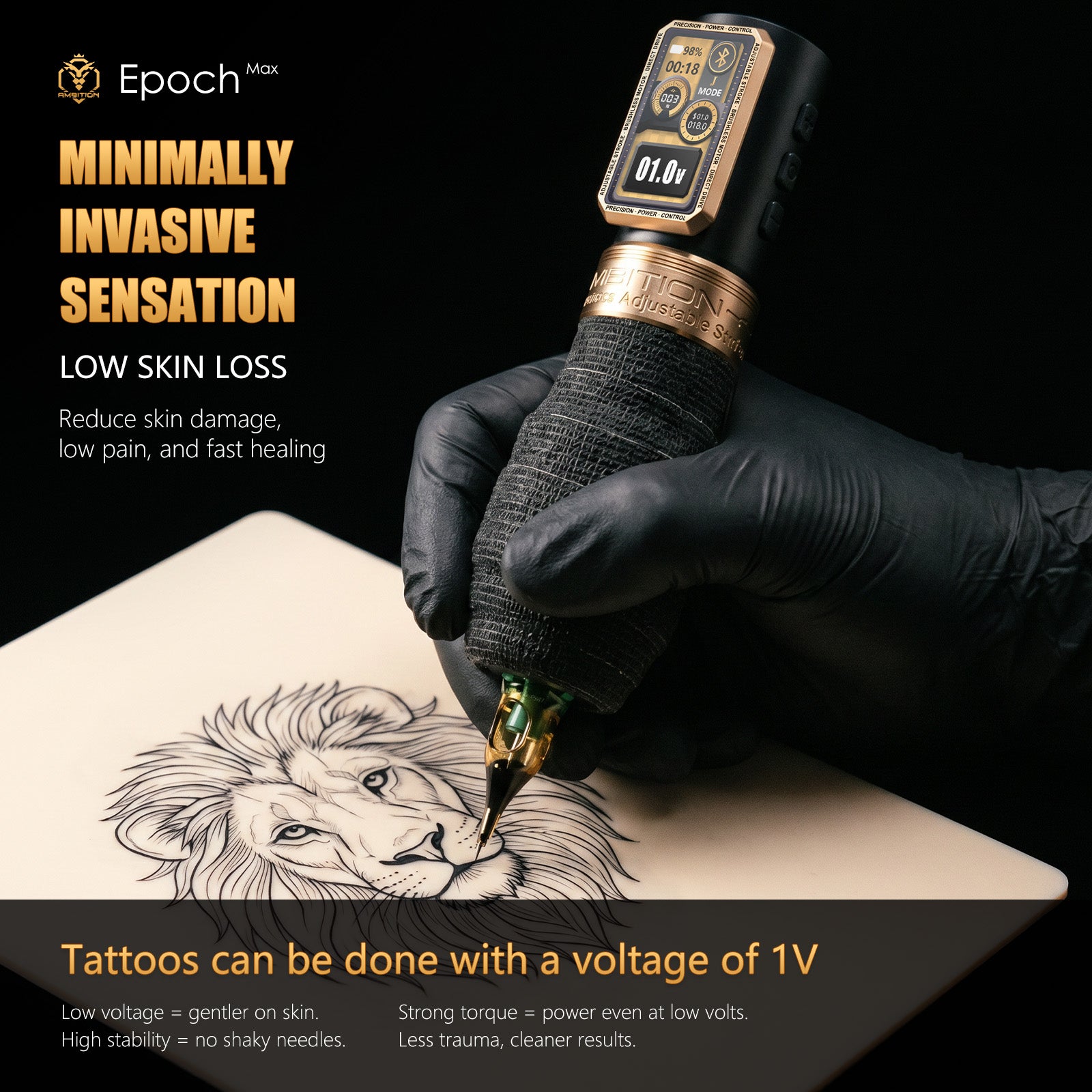 Ambition Epoch Max Wireless Tattoo Machine Kit