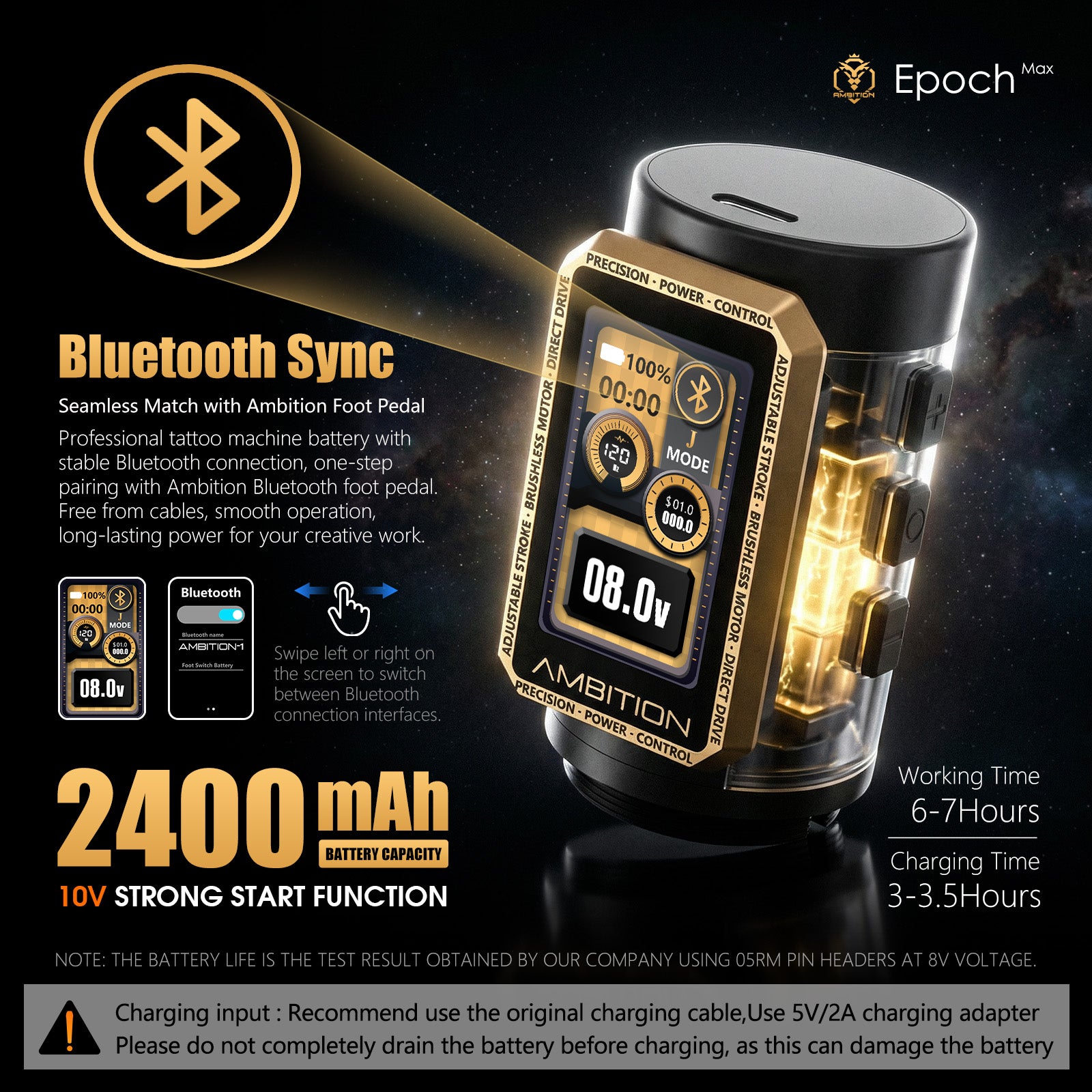 Ambition Epoch Max Wireless Tattoo Machine Kit