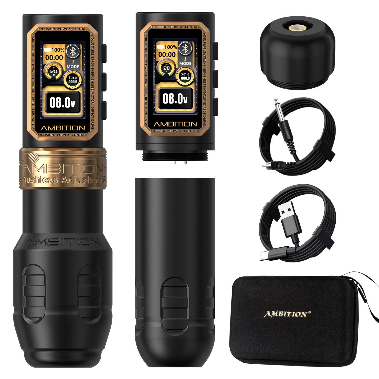 Ambition Epoch Max | 1.0-5.0mm Adjustable Stroke Wireless Tattoo Pen
