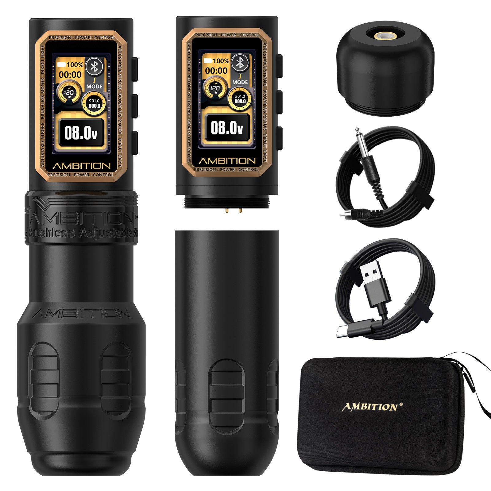 Ambition Epoch Max | 1.0-5.0mm Adjustable Stroke Wireless Tattoo Pen