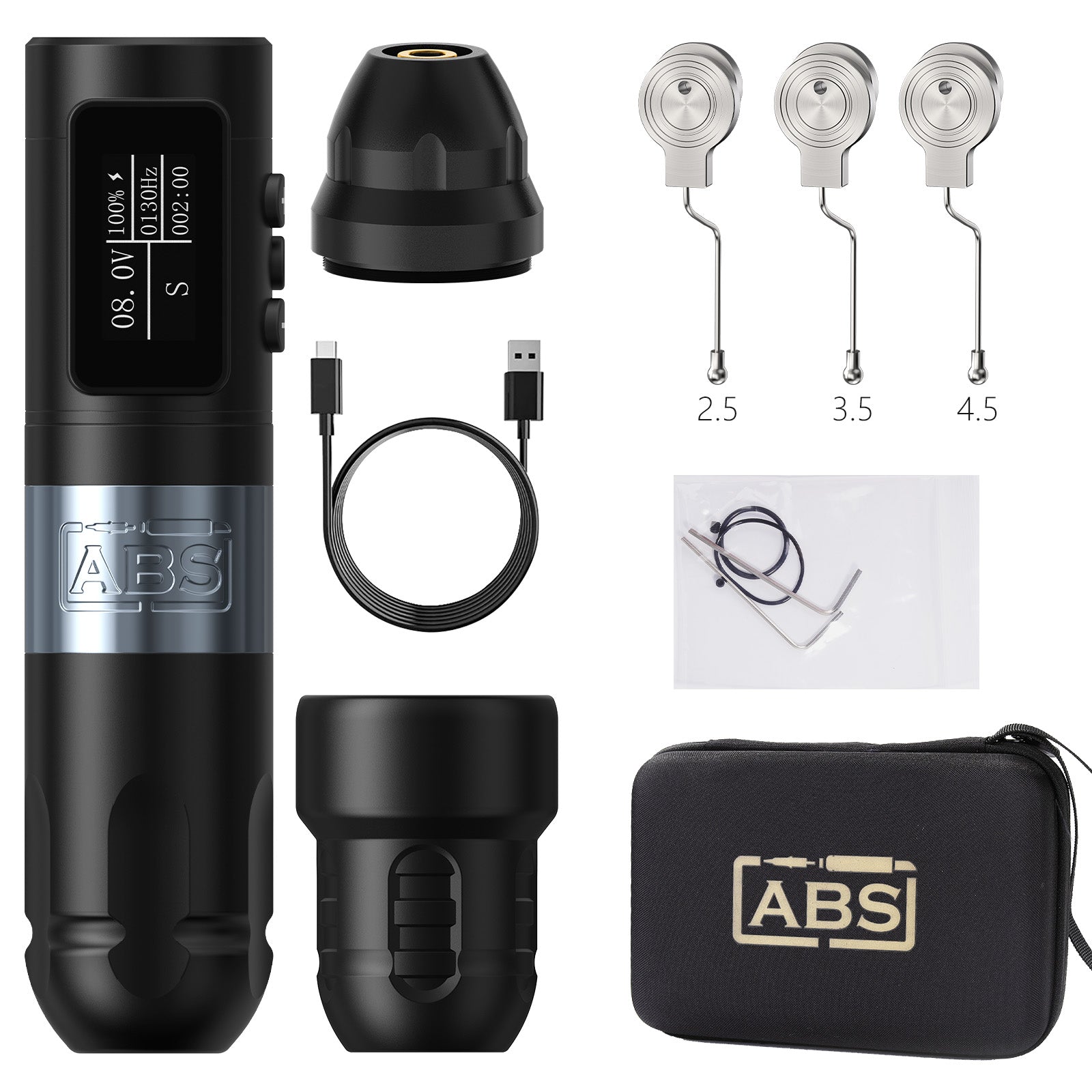 Ambition ABS Vibe Wireless Tattoo Machine Stroke 2.5-3.5-4.0-4.5mm