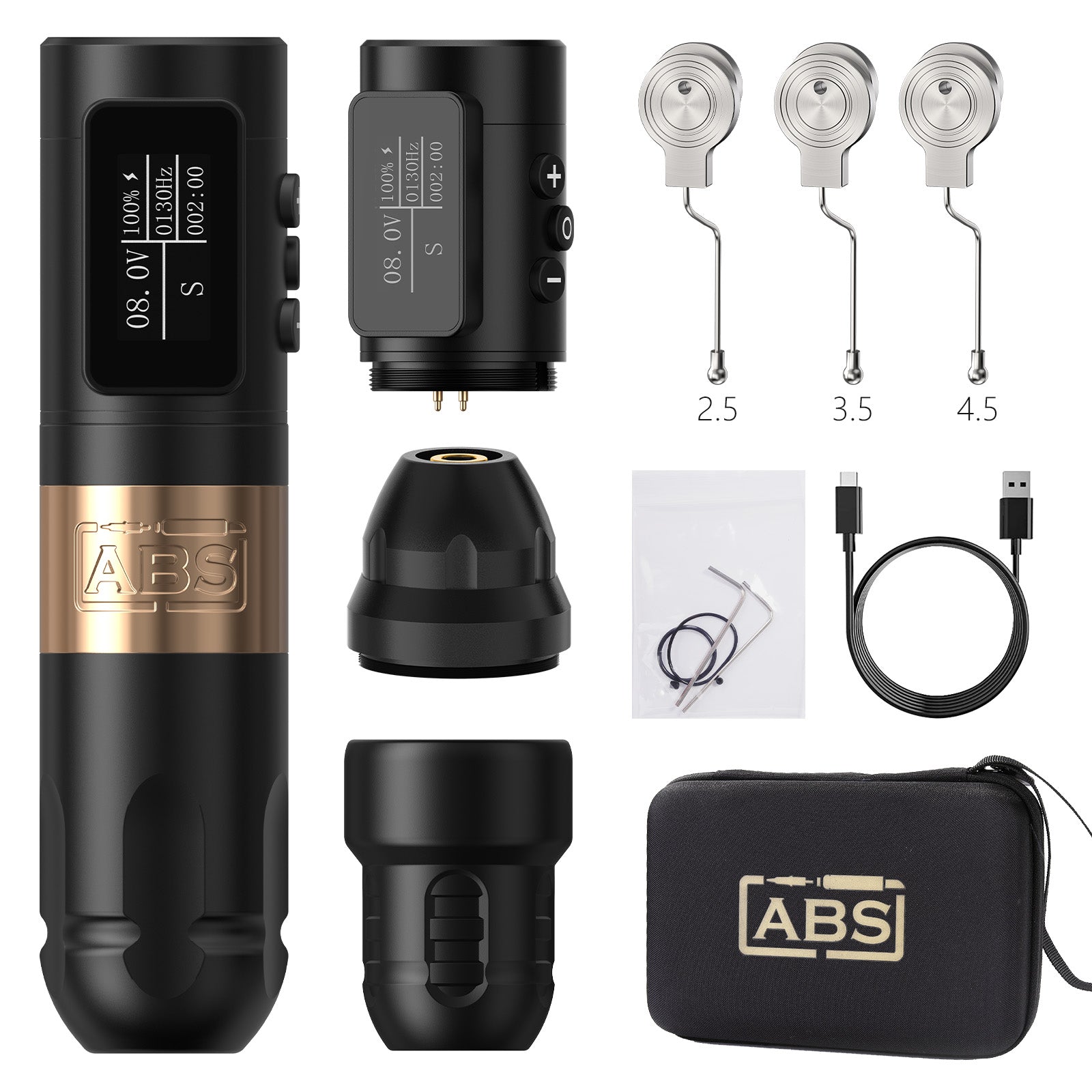 Ambition ABS Vibe Wireless Tattoo Machine Stroke 2.5-3.5-4.0-4.5mm